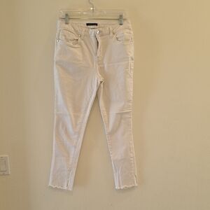 Boston Proper Cream Ankle Jeans